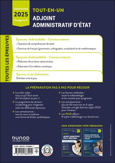 Concours Adjoint administratif d'Etat - 2025 - Externe et interne
