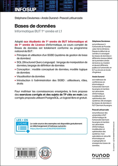 Bases de données - Informatique BUT 1re année et L1