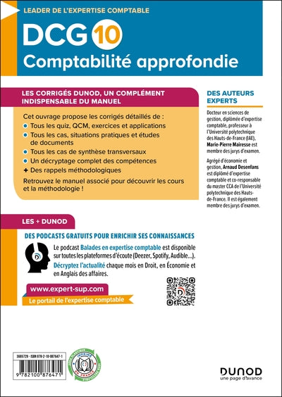 DCG 10 - Comptabilité approfondie - Corrigés 2025-2026
