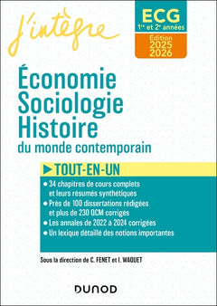 ECG 1 ET ECG 2 - Economie, Sociologie, Histoire du monde contemporain 2025-2026: Tout-en-un