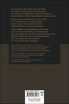 La théorie de la relativité restreinte et générale-édition anniversaire