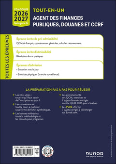 Concours commun Agent des finances publiques, douanes et CCRF - 2026-2027