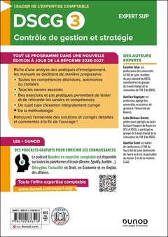 DSCG 3 - Contrôle de gestion et stratégie - Manuel - Réforme 2026-2027