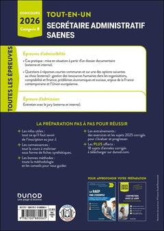Concours Secrétaire administratif et SAENES 2026- Tout-en-un