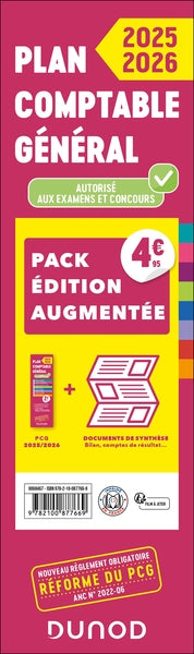 Plan comptable général - Pack édition augmentée : PCG 2025-2026 + Docs de synthèse