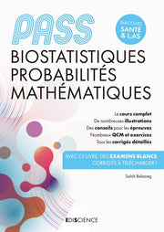 Pass Biostatistiques Probabilités Mathématiques - Manuel, Cours + QCM Corrigés