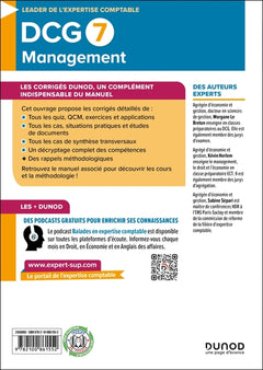 DCG 7 - Management - Corrigés