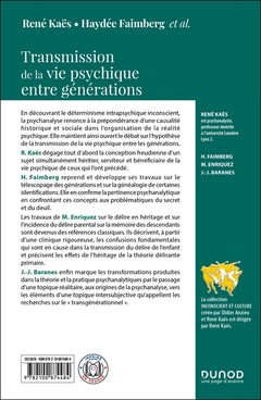 Transmission de la vie psychique entre générations