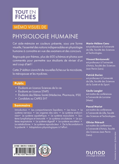 Mémo visuel de physiologie humaine