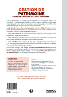 Gestion de patrimoine - 2023-2024