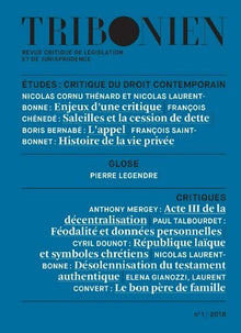 Tribonien. Revue critique de législation et de jurisprudence - 1-2018