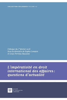 L'impérativité en droit international des affaires