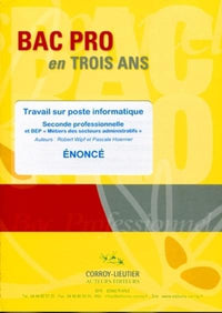 Travail sur poste informatique - Pochette énoncé