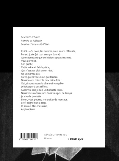 Le rêve d’une nuit d’été, le Conte d’Hiver Roméo et Juliette