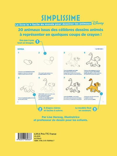 Le livre pour dessiner les animaux Disney le plus facile du monde