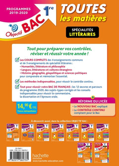 Objectif BAC 1re Enseignements communs + Spécialités Lettres-Langues-Histoire-géo BAC 2020