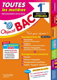 Objectif BAC 1re Enseignements communs + Spécialités Lettres-Langues-Histoire-géo BAC 2020
