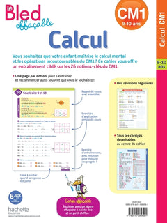 Bled effaçable Calcul CM1