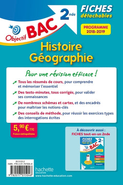 Objectif BAC Fiches détachables Histoire-Géographie 2nde