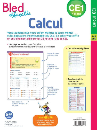 Bled effaçable Calcul CE1