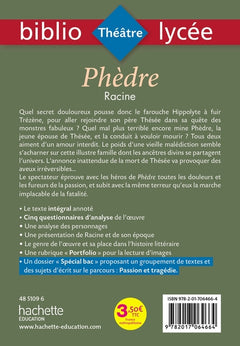 Bibliolycée - Phèdre, Racine - Parcours Passion et Tragédie