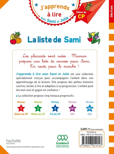 Sami et Julie CP Niveau 1 La liste de Sami