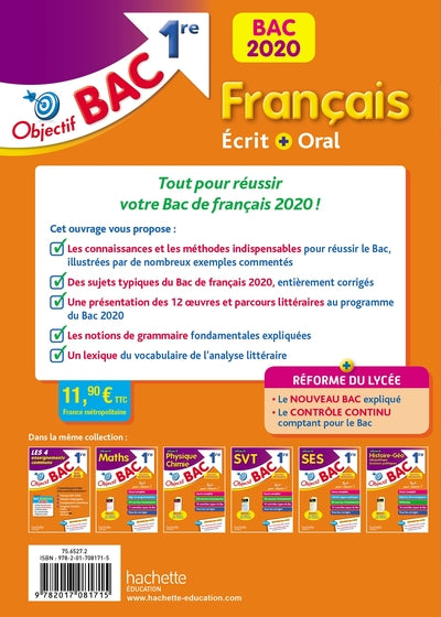 Objectif Bac Français écrit et oral 1re BAC 2020
