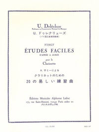 ULYSSE DELECLUSE : 20 ETUDES FACILES - D'APRES A. SAMIE POUR LA CLARINETTE