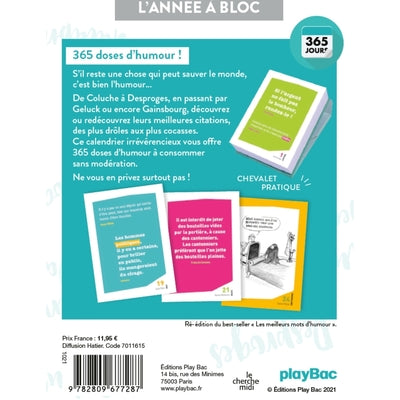 Calendrier Mots d'humour en 365 jours - L'Année à Bloc