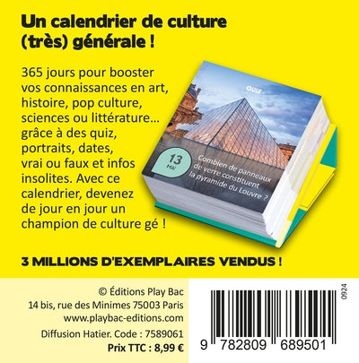 Mini calendrier 365 jours de Culture Générale