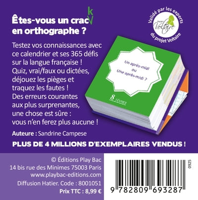 365 jours sans fautes !