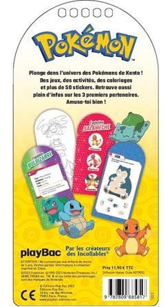 Pokémon - Mon carnet de jeux et d'activités avec stickers - Salamèche, Carapuce et Bulbizarre