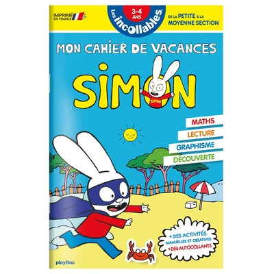 Cahier de vacances Simon - Les incollables - Petite Section à Moyenne Section