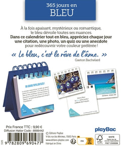 Calendrier 365 jours en bleu