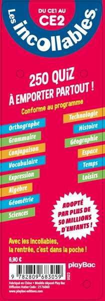 Les incollables - 250 quiz pour réviser - Du CE1 au CE2