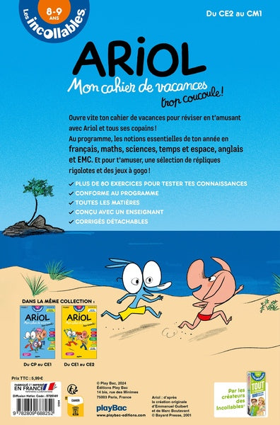 Cahier de vacances 2025 Ariol - Les incollables
