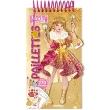 Carnet créatif Mode Academy Paillettes (avec un bracelet)