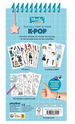 Carnet créatif Mode Academy K-pop (avec un bracelet)