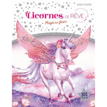 Licorne de rêve - Cahier de stickers - Magie des fleurs
