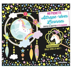 Ma pochette Attrape-rêves Licorne-Cartes à gratter et à colorier