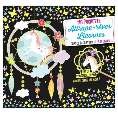 Ma pochette Attrape-rêves Licorne-Cartes à gratter et à colorier
