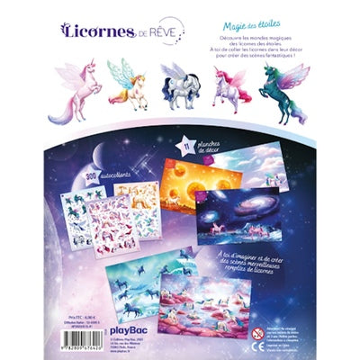 Licornes de rêve - Cahier de stickers - Magie des étoiles