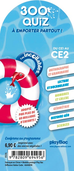 Les Incollables - 300 quiz pour réviser - Du CE1 au CE2 - 7/8 ans
