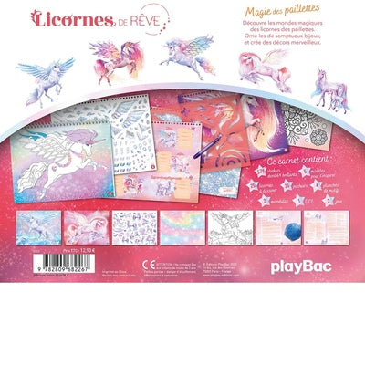 Licornes de rêve - Carnet créatif - Magie des paillettes nouvelle édition