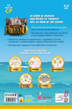 Cahier de vacances 2026 Fort Boyard - Les incollables - Grande Section au CP - 5/6 ans