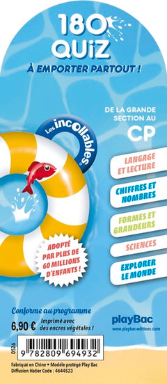 Les Incollables - 180 quiz pour réviser - De la GS au CP - 5/6 ans