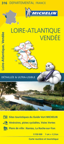 Carte Départementale Loire-Atlantique, Vendée