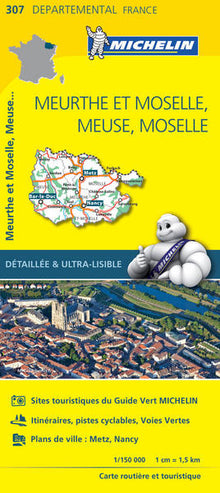 Carte Départementale Meurthe et Moselle, Meuse, Moselle