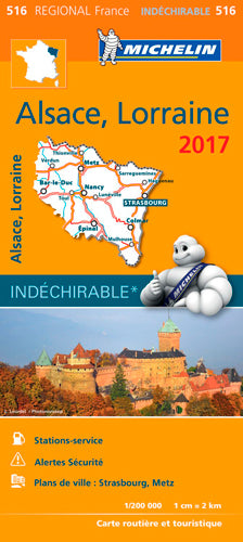 CARTE REGIONALE 516 ALSACE, LORRAINE 2017
