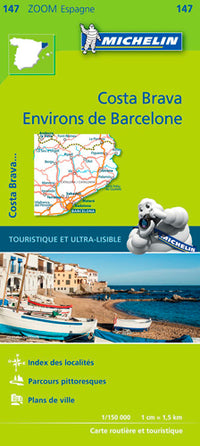 Carte Zoom Costa Brava, Environs de Barcelone